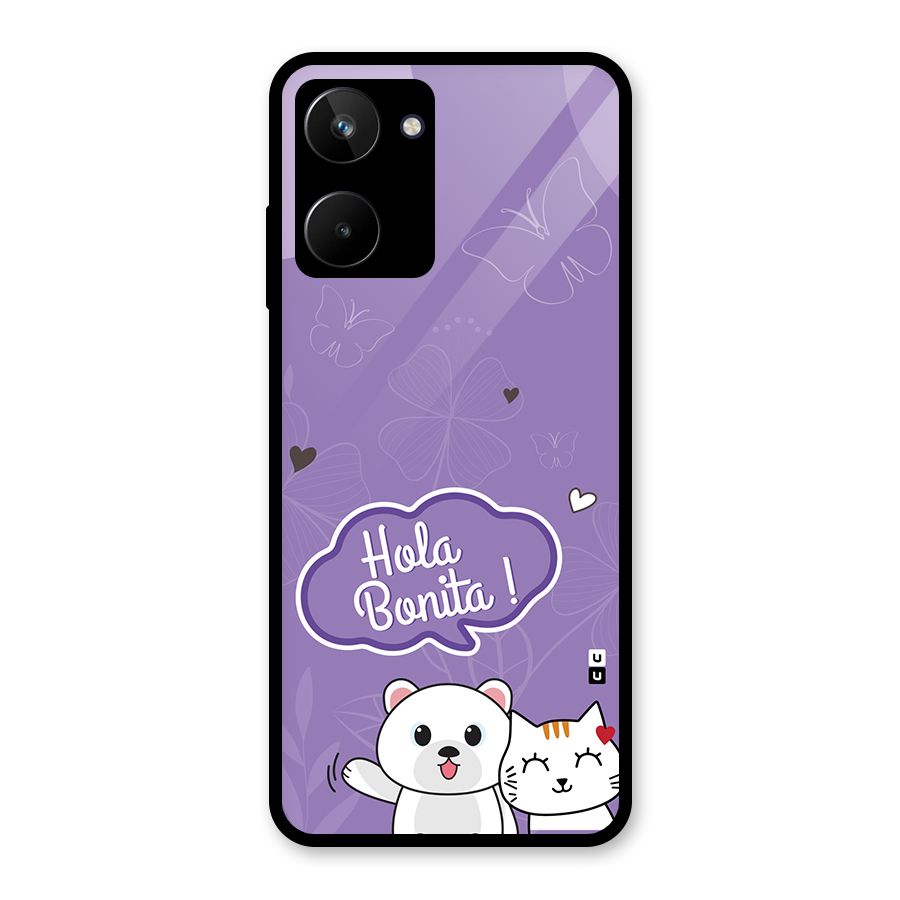 Hola Bonita Glass Back Case for Realme 10