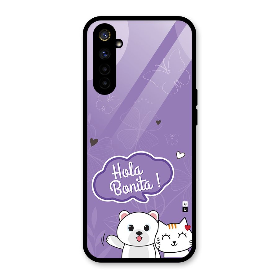 Hola Bonita Glass Back Case for Realme 6