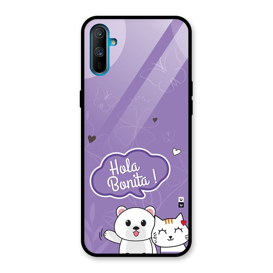 Hola Bonita Glass Back Case for Realme C3