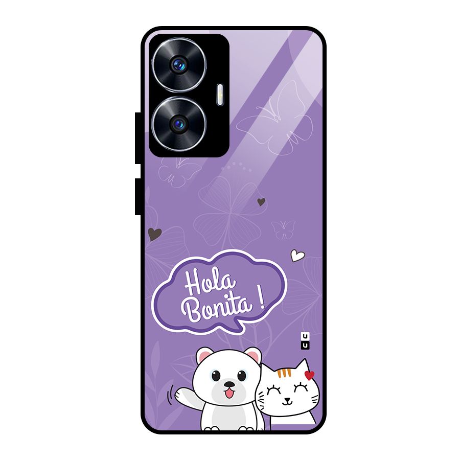 Hola Bonita Glass Back Case for Realme Narzo N55