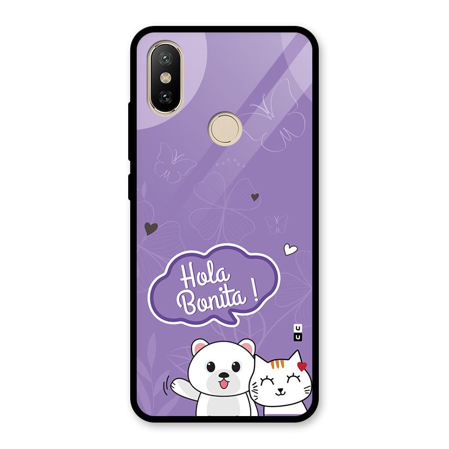 Hola Bonita Glass Back Case for Redmi A2