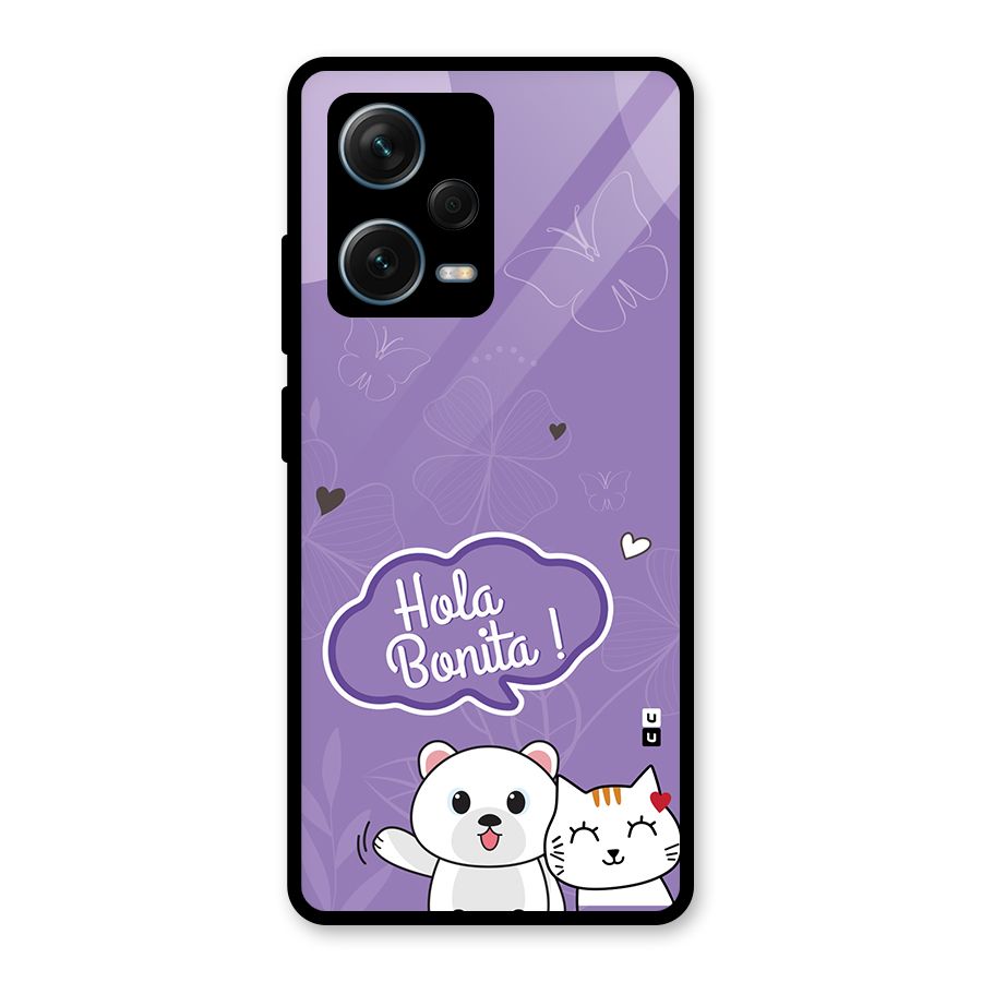 Hola Bonita Glass Back Case for Redmi Note 12 Pro Plus 5G