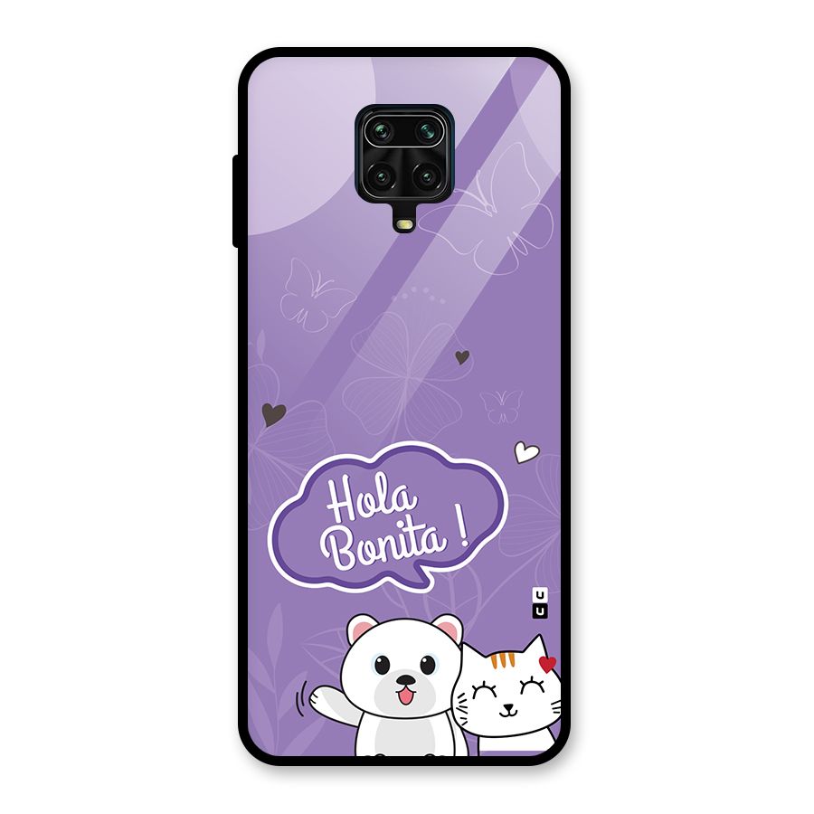 Hola Bonita Glass Back Case for Redmi Note 9 Pro