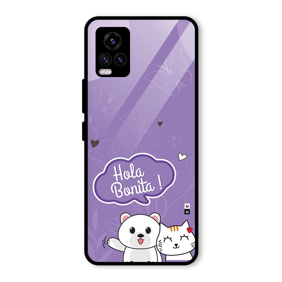 Hola Bonita Glass Back Case for Vivo V20 2021