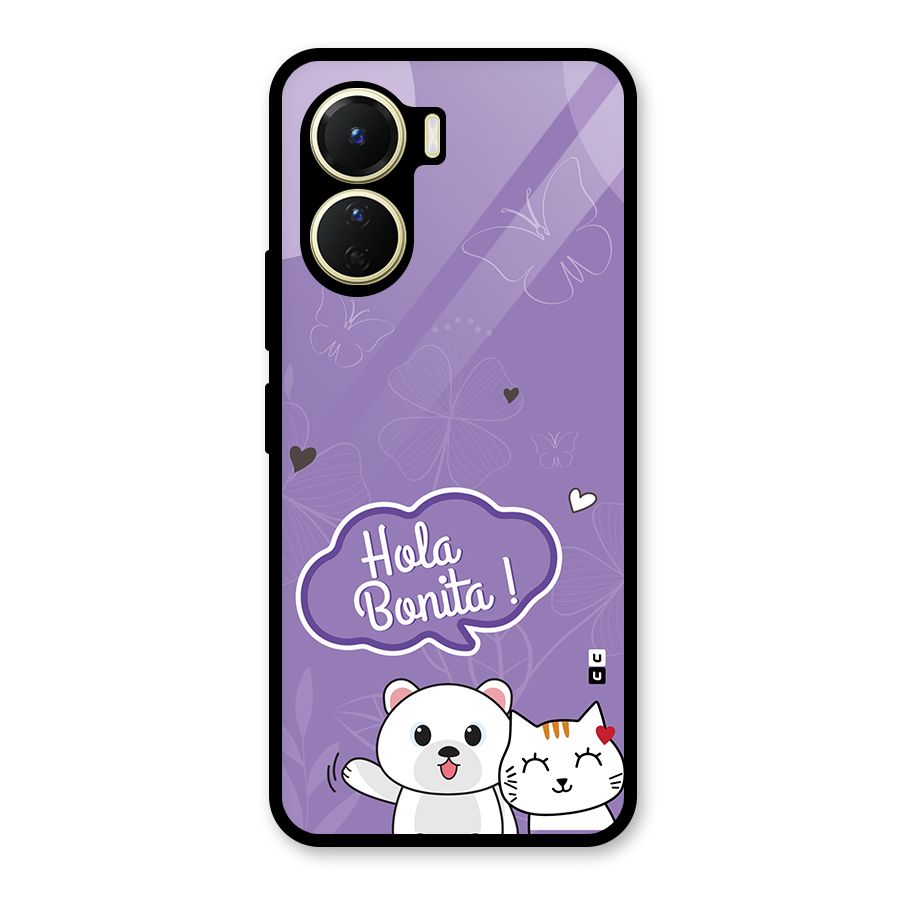 Hola Bonita Glass Back Case for Vivo Y16