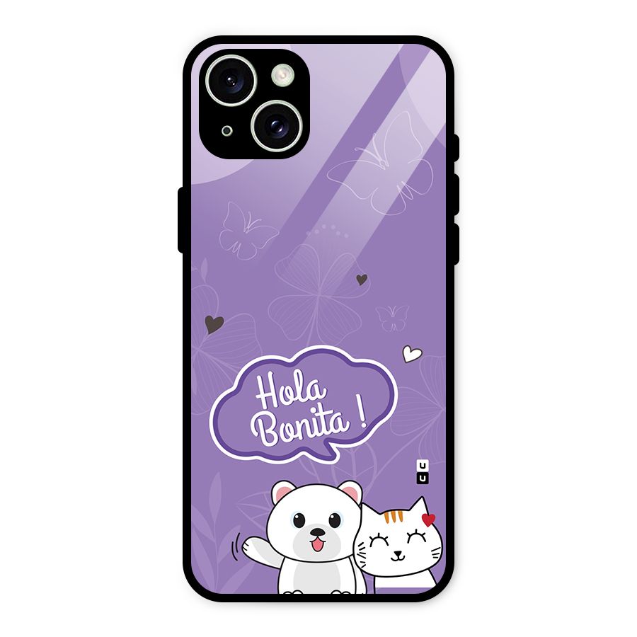 Hola Bonita Glass Back Case for iPhone 15 Plus