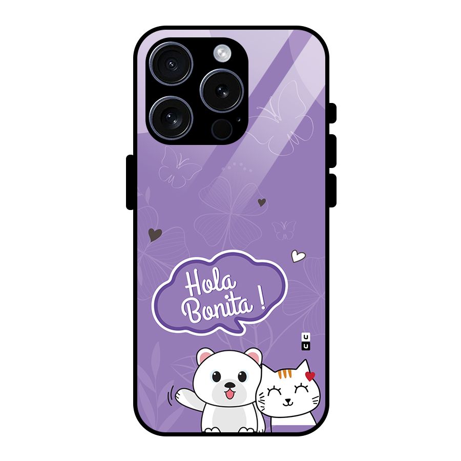 Hola Bonita Glass Back Case for iPhone 15 Pro