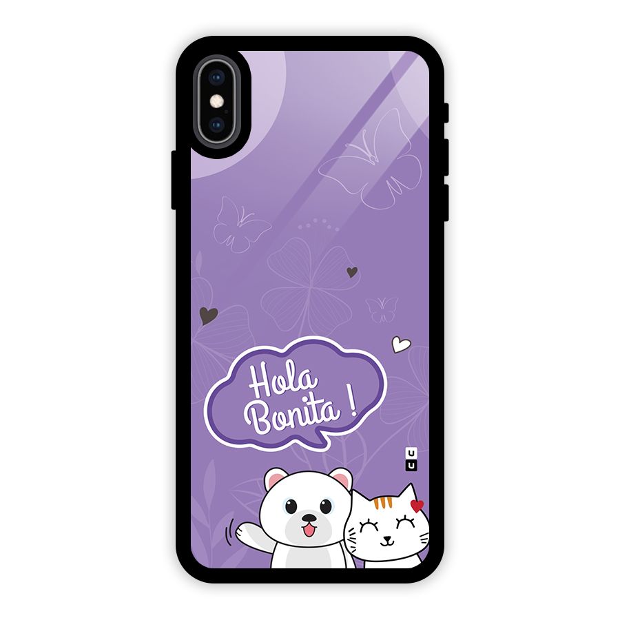 Hola Bonita Glass Back Case for iPhone XS Max