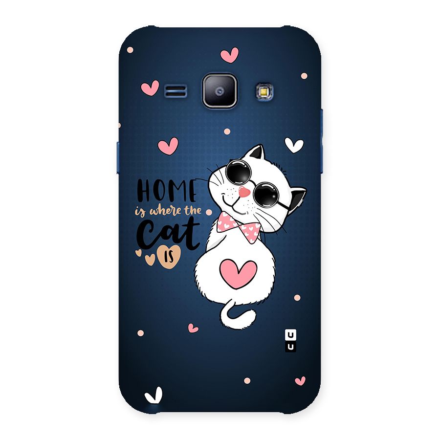 Home Where Cat Back Case for Galaxy J1