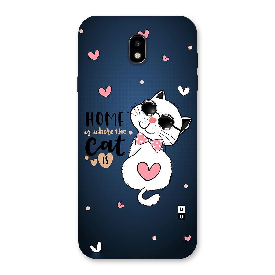 Home Where Cat Back Case for Galaxy J7 Pro