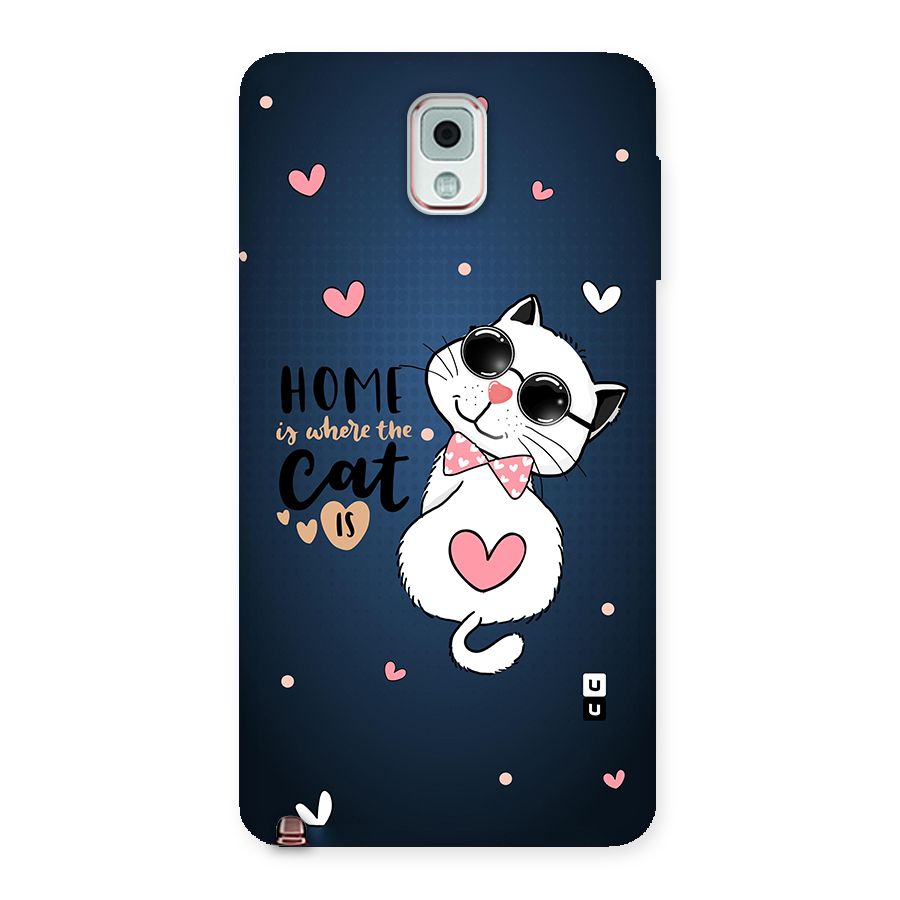 Home Where Cat Back Case for Galaxy Note 3