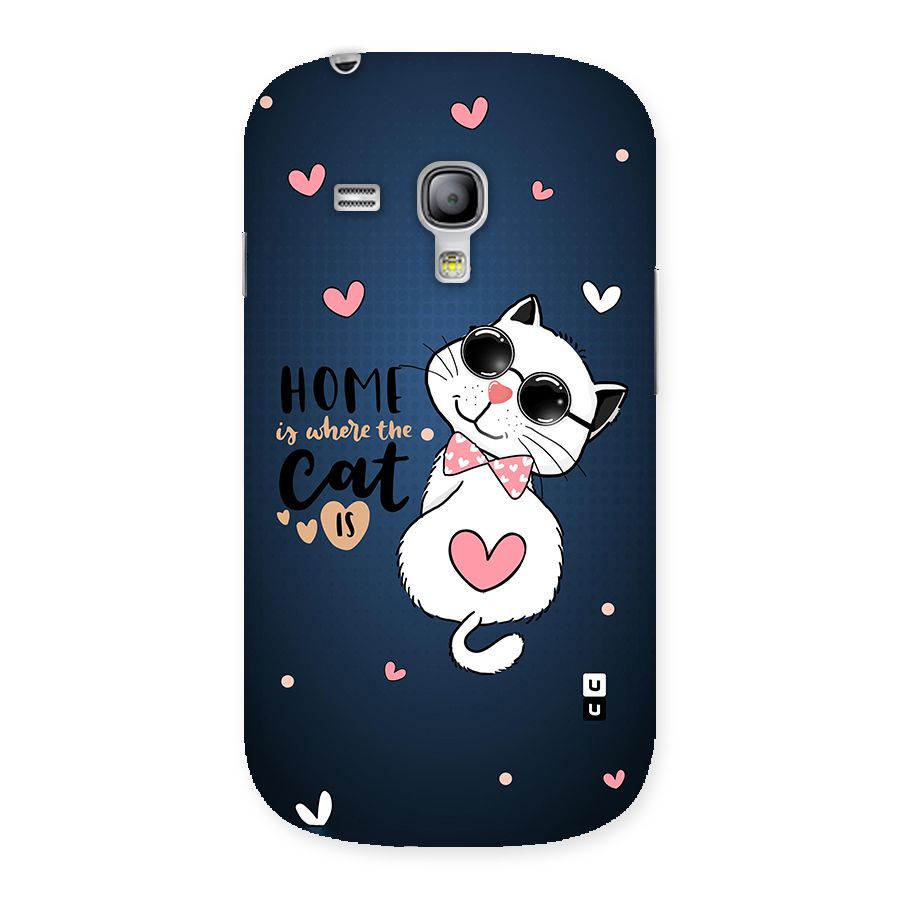 Home Where Cat Back Case for Galaxy S3 Mini