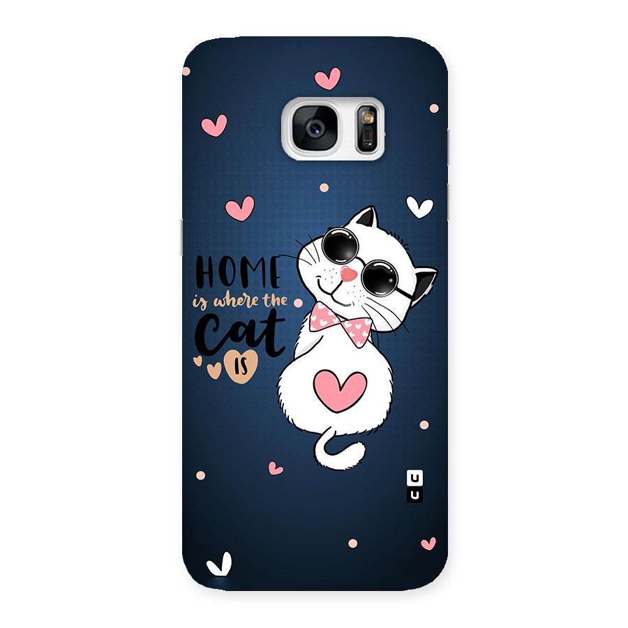 Home Where Cat Back Case for Galaxy S7 Edge