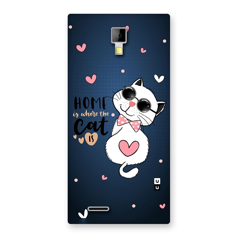 Home Where Cat Back Case for Micromax Canvas Xpress A99
