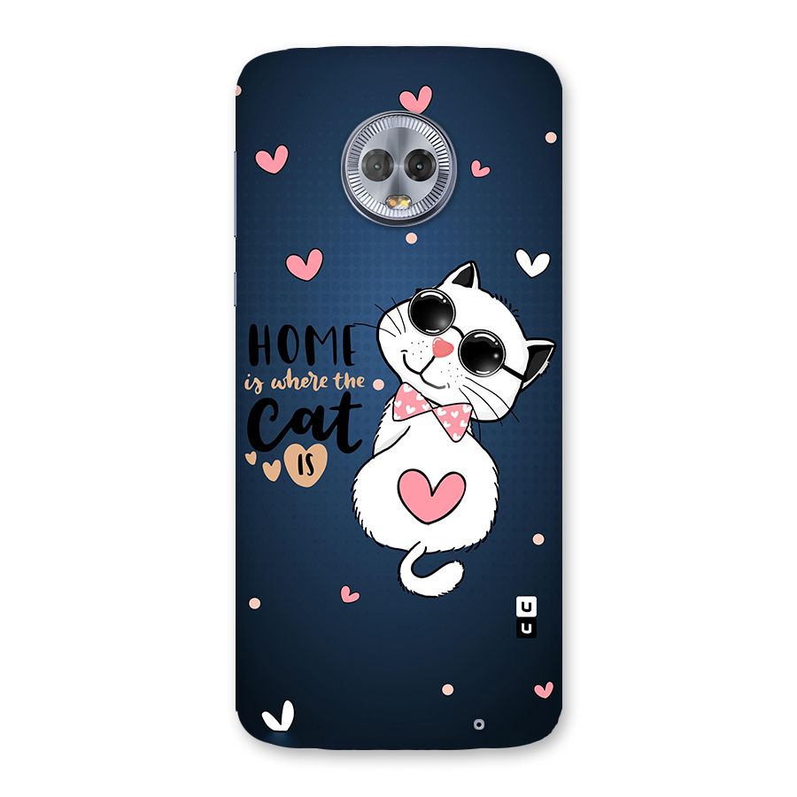 Home Where Cat Back Case for Moto G6 Plus