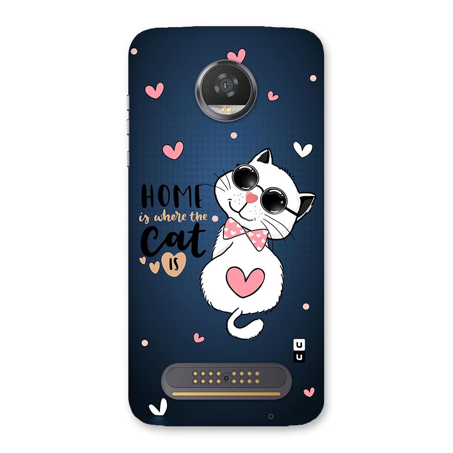 Home Where Cat Back Case for Moto Z2 Play