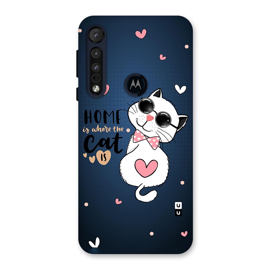 Home Where Cat Back Case for Motorola One Macro