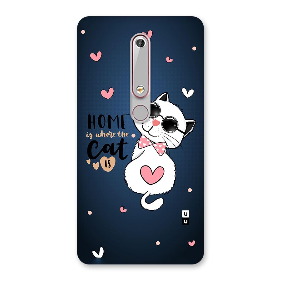 Home Where Cat Back Case for Nokia 6.1