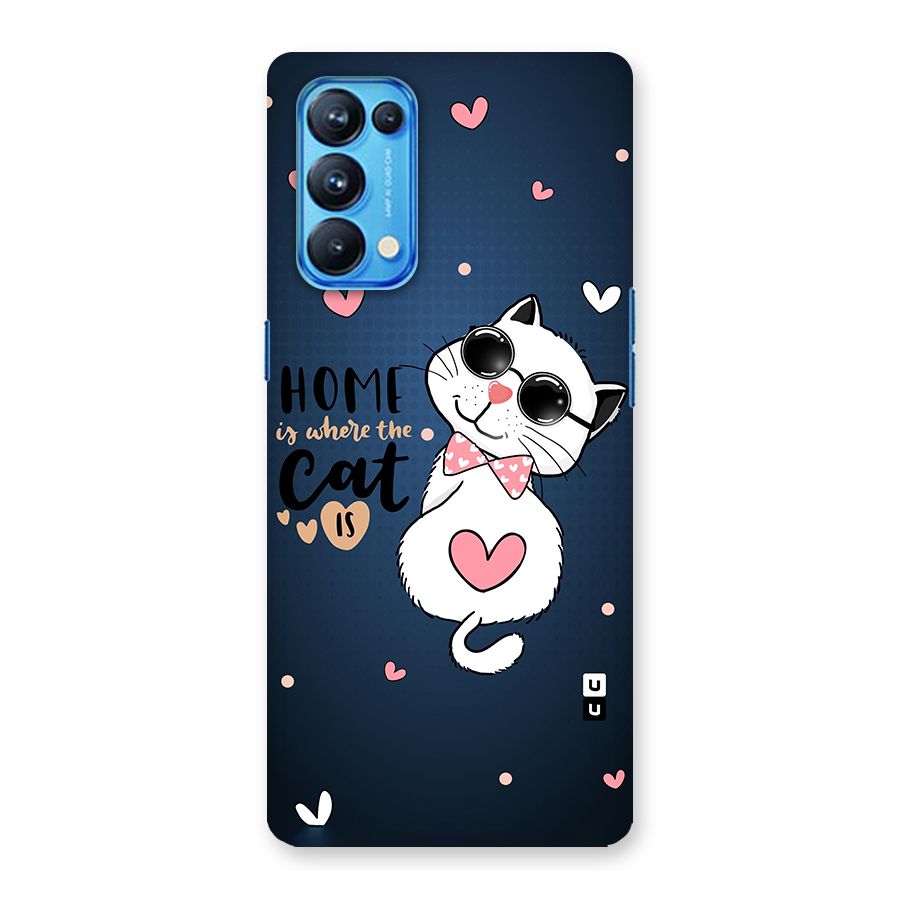 Home Where Cat Back Case for Oppo Reno5 Pro 5G
