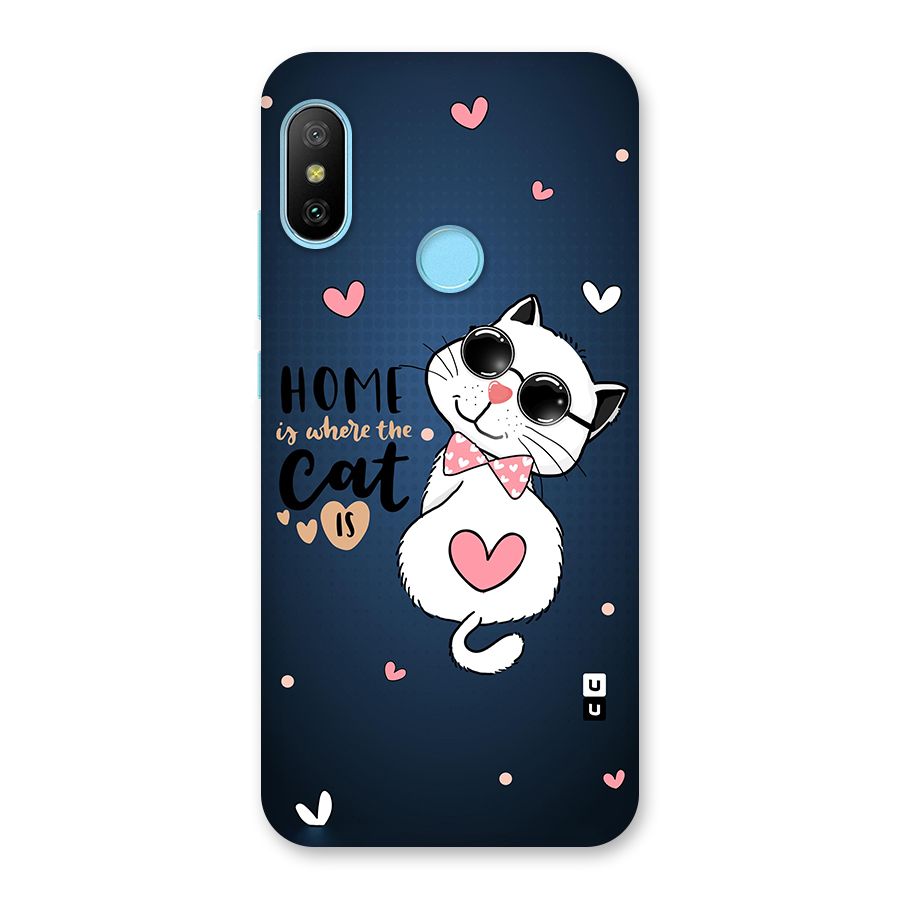 Home Where Cat Back Case for Redmi 6 Pro