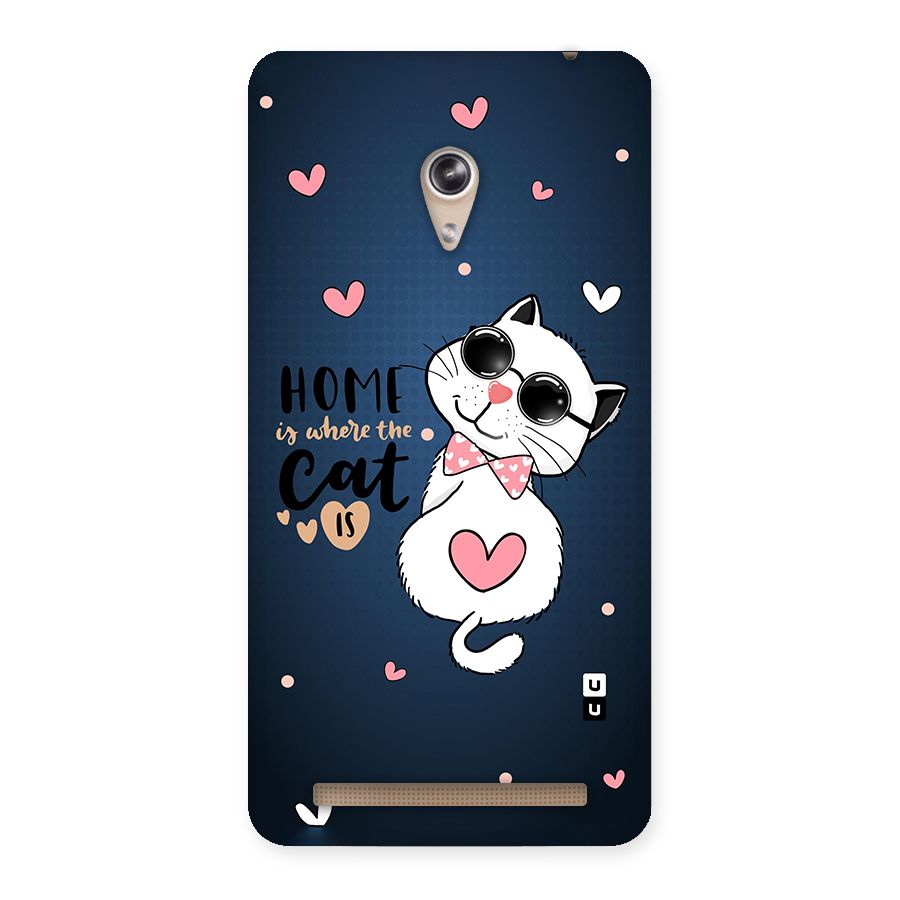Home Where Cat Back Case for Zenfone 6