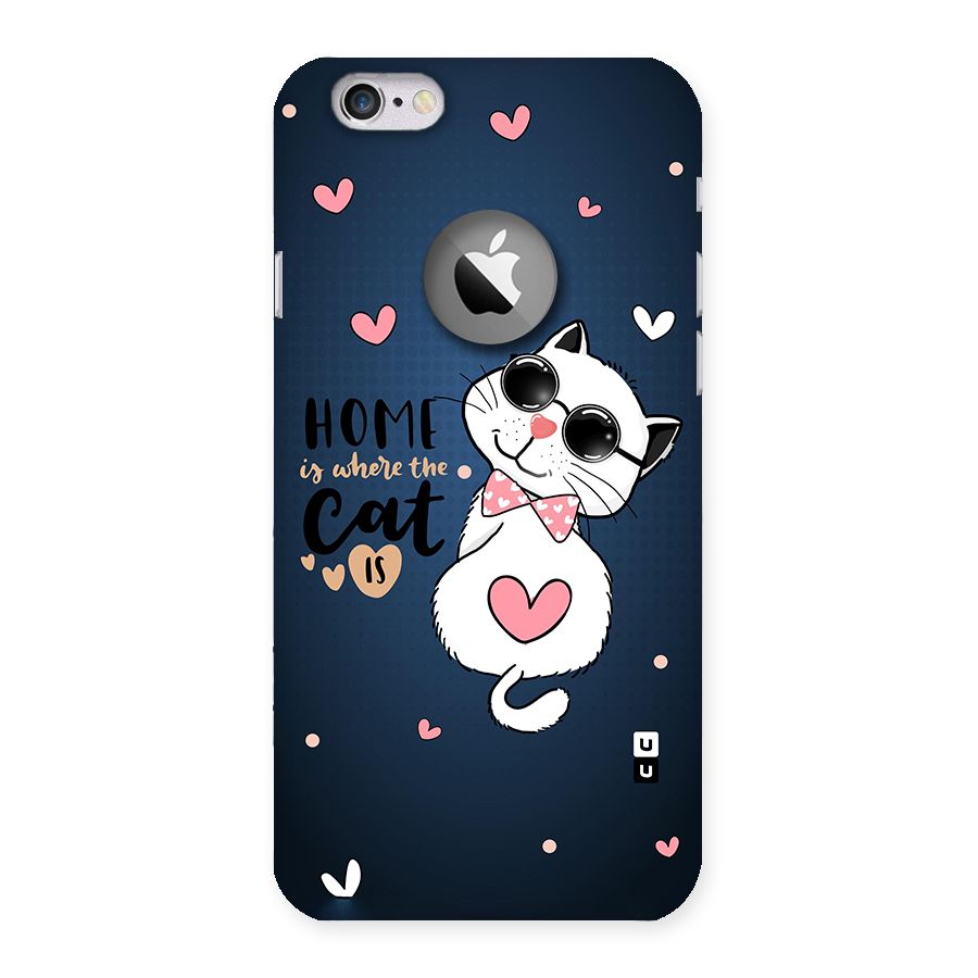 Home Where Cat Back Case for iPhone 6 Logo Cut