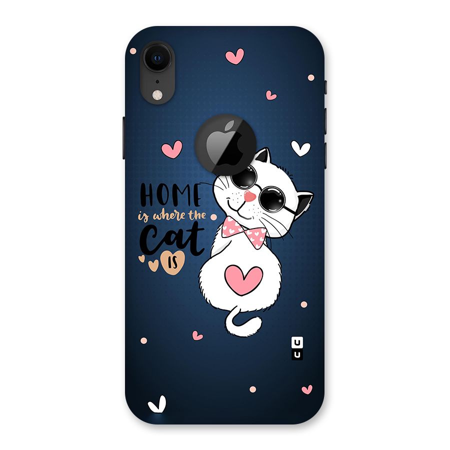 Home Where Cat Back Case for iPhone XR Logo Cut