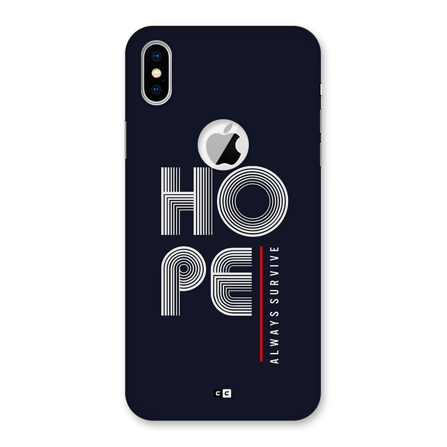 Hope Survives Back Case for iPhone X Logo Cut