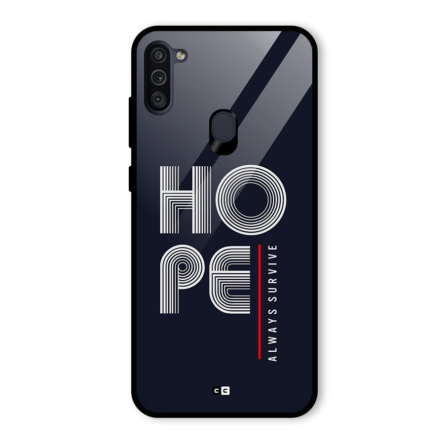 Hope Survives Glass Back Case for Galaxy M11