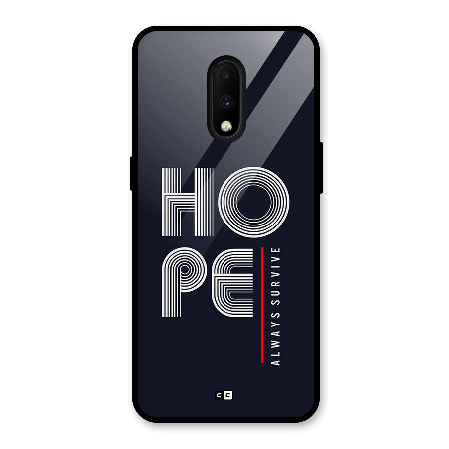 Hope Survives Glass Back Case for OnePlus 7