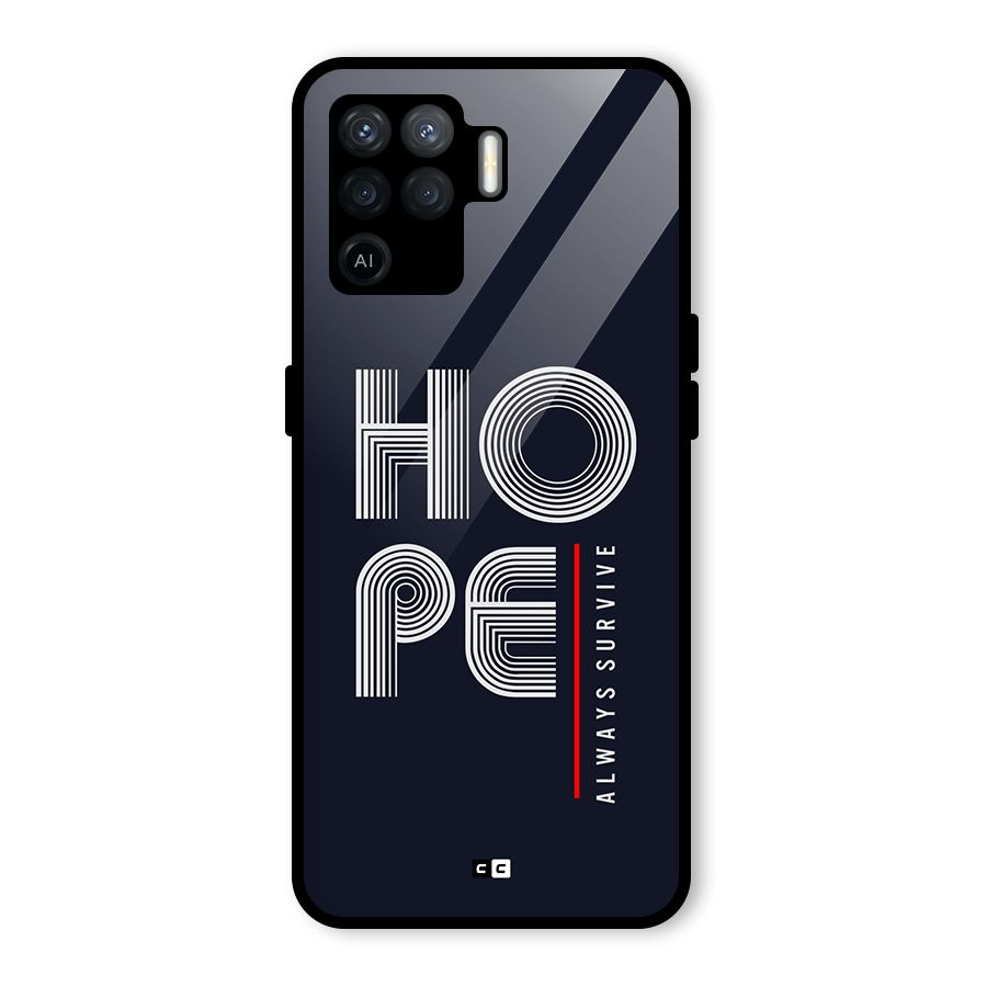 Hope Survives Glass Back Case for Oppo F19 Pro