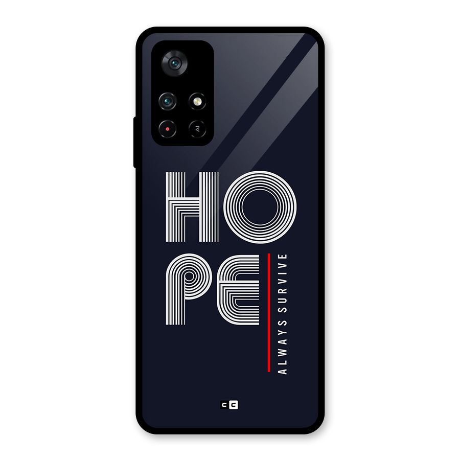 Hope Survives Glass Back Case for Poco M4 Pro 5G