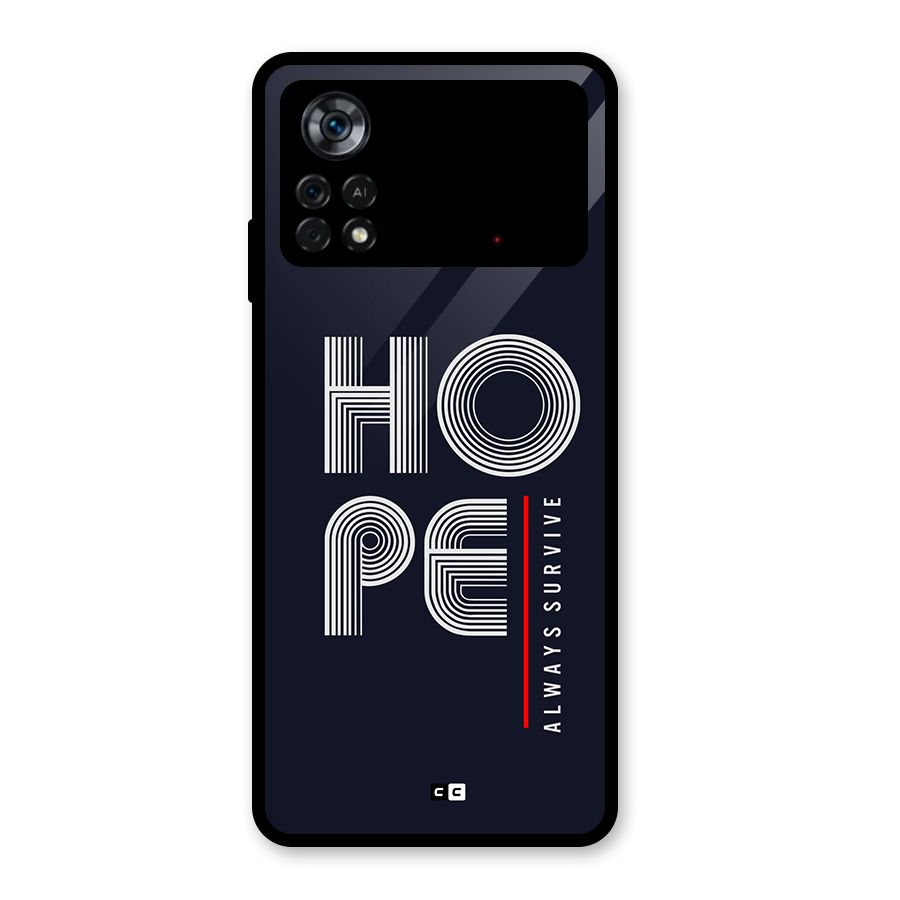 Hope Survives Glass Back Case for Poco X4 Pro 5G
