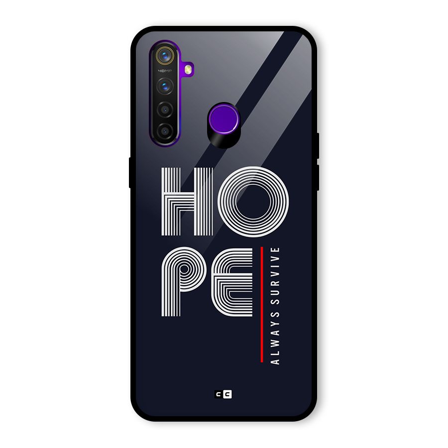 Hope Survives Glass Back Case for Realme 5 Pro