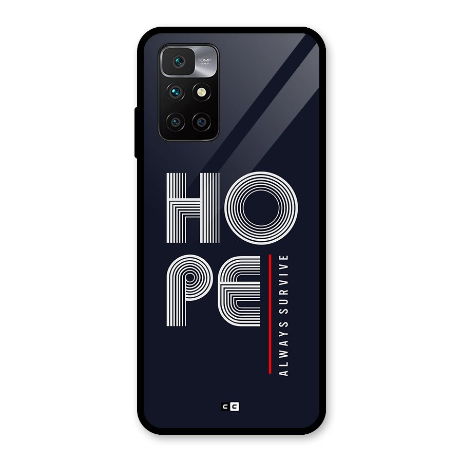 Hope Survives Glass Back Case for Redmi 10 Prime