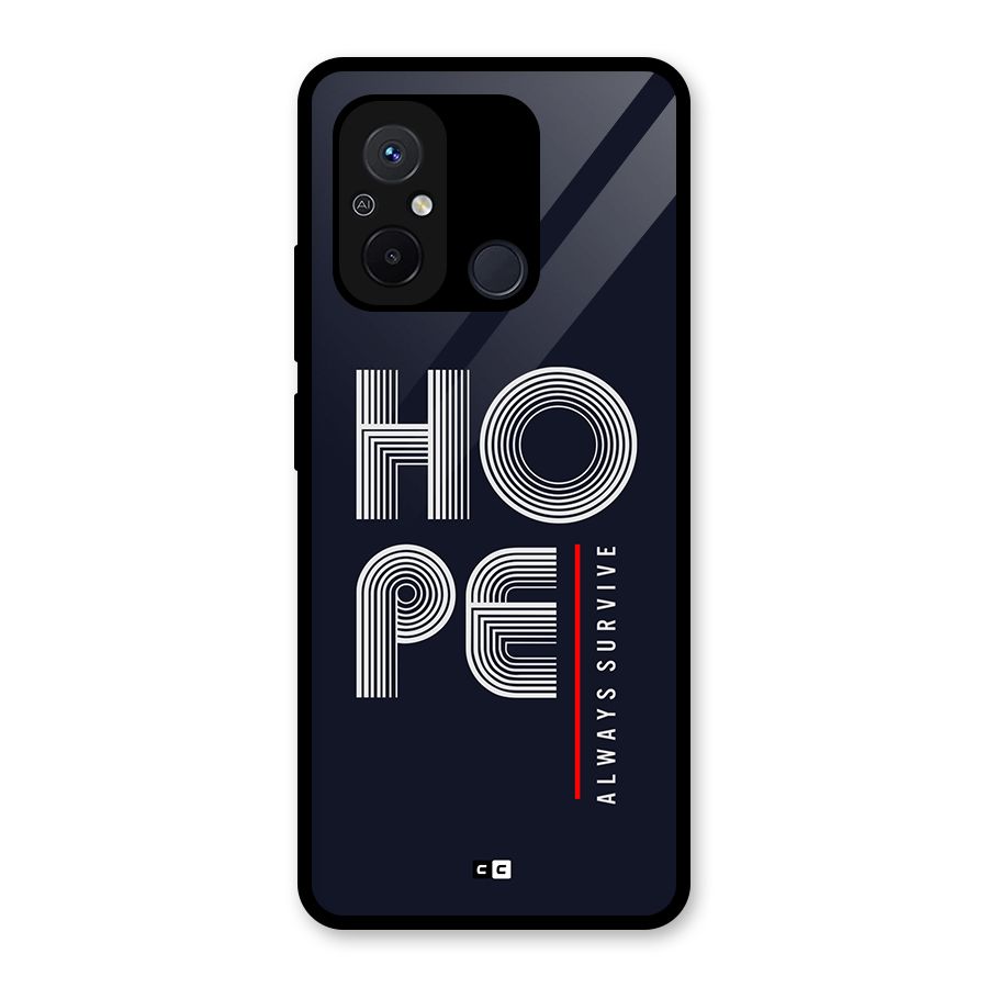 Hope Survives Glass Back Case for Redmi 12C