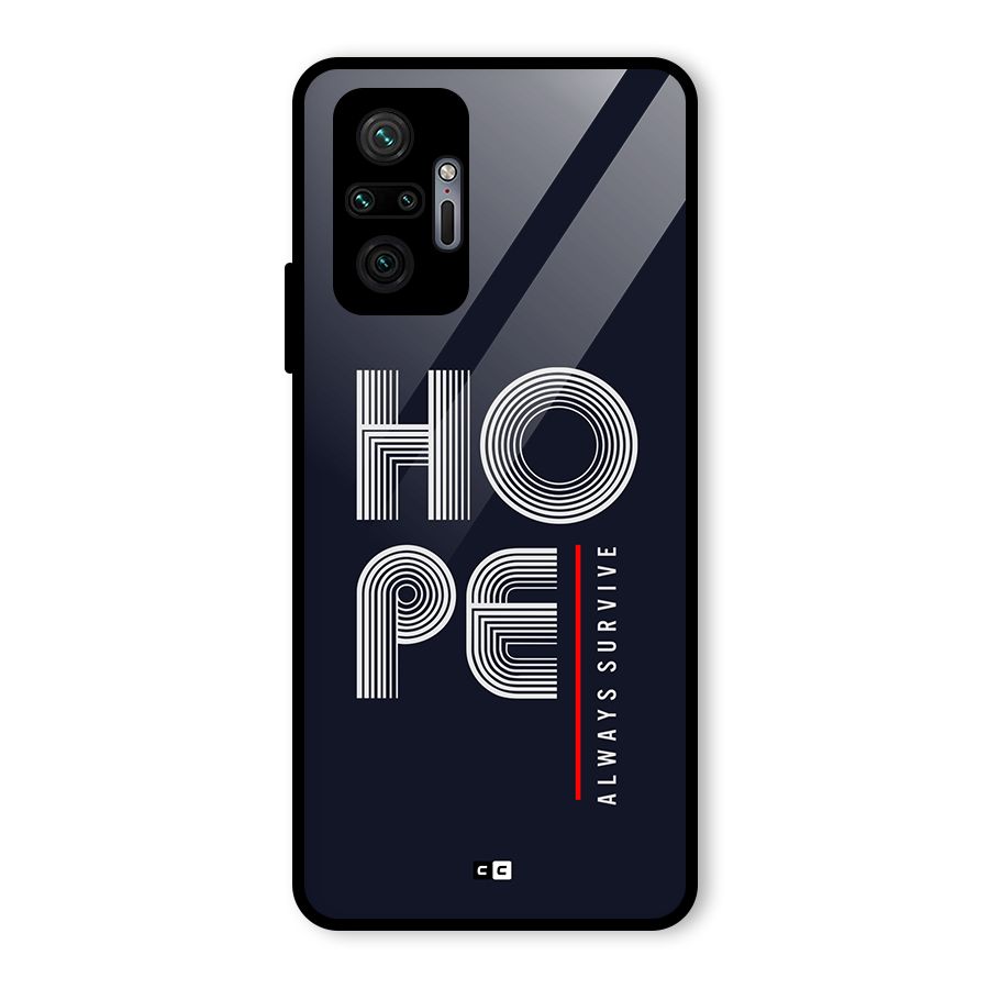Hope Survives Glass Back Case for Redmi Note 10 Pro Max