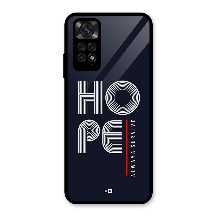 Hope Survives Glass Back Case for Redmi Note 11S