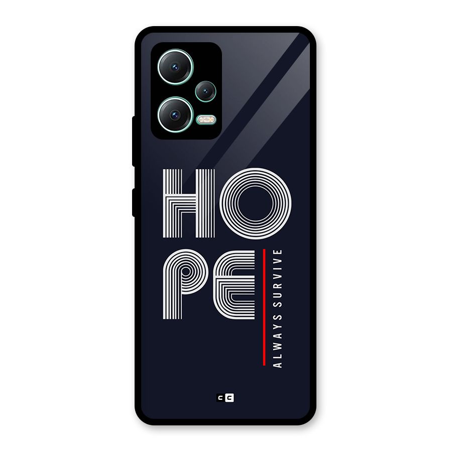 Hope Survives Glass Back Case for Redmi Note 12 5G