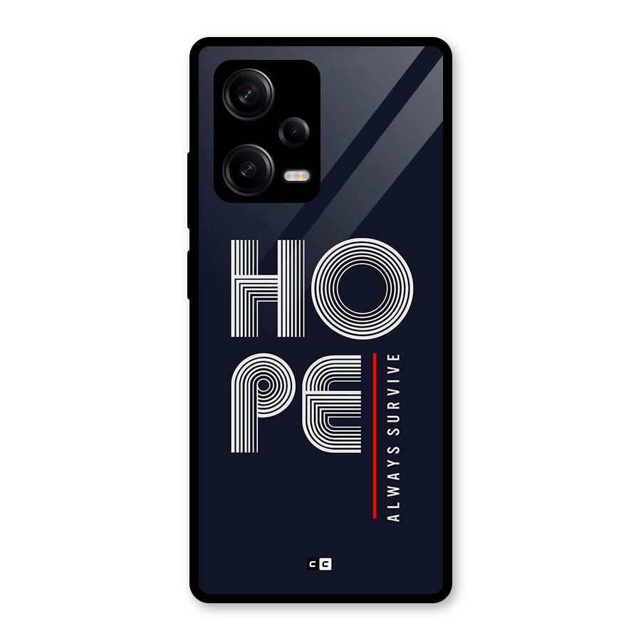 Hope Survives Glass Back Case for Redmi Note 12 Pro
