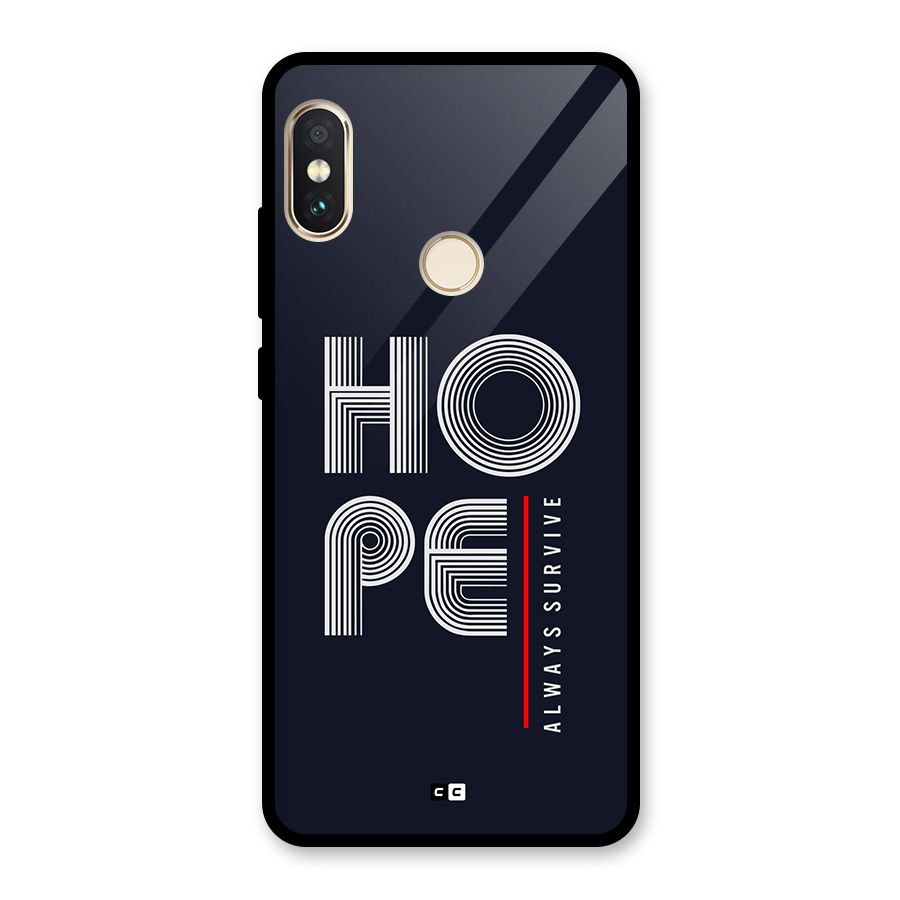 Hope Survives Glass Back Case for Redmi Note 5 Pro