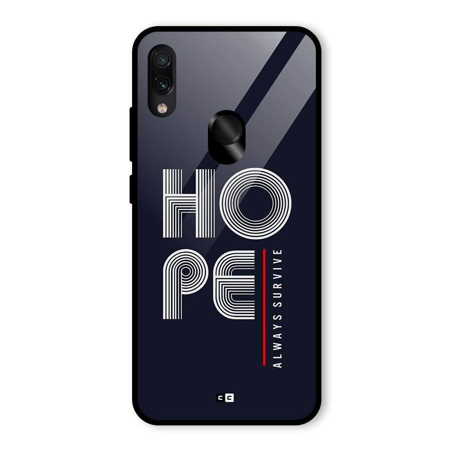Hope Survives Glass Back Case for Redmi Note 7 Pro