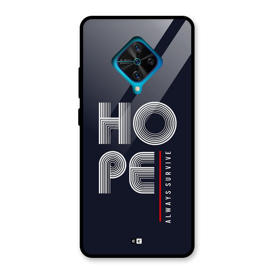 Hope Survives Glass Back Case for Vivo S1 Pro