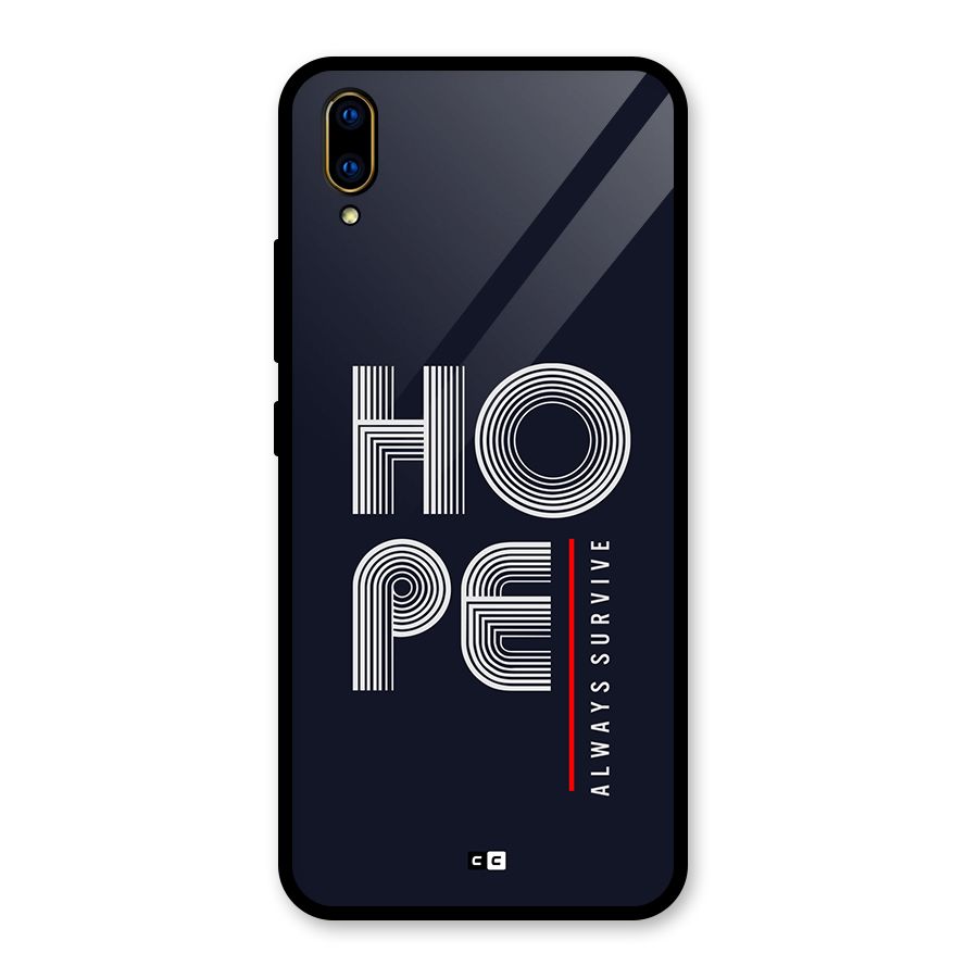 Hope Survives Glass Back Case for Vivo V11 Pro