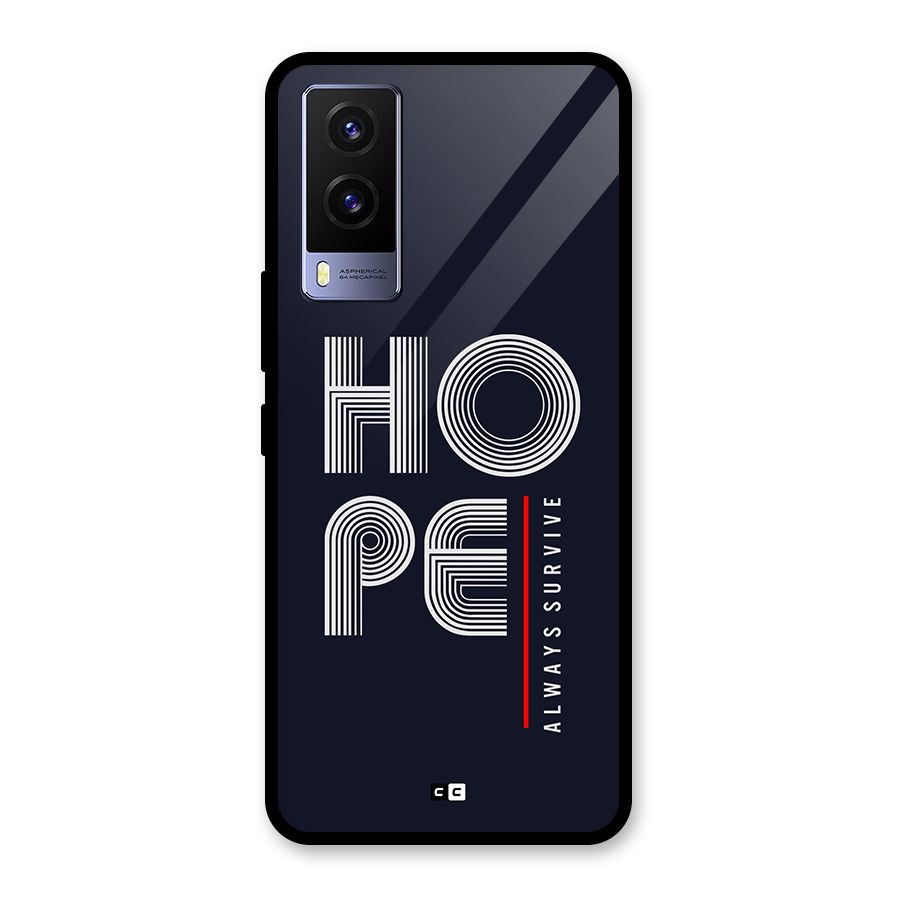 Hope Survives Glass Back Case for Vivo V21e 5G