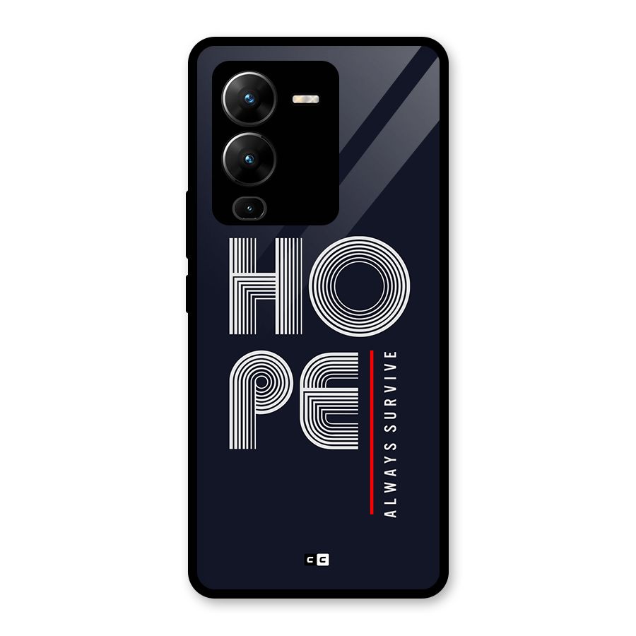Hope Survives Glass Back Case for Vivo V25 Pro