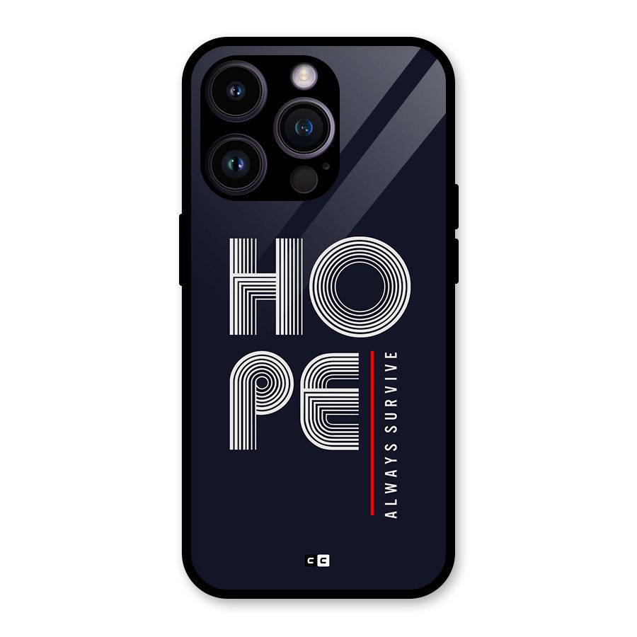 Hope Survives Glass Back Case for iPhone 14 Pro