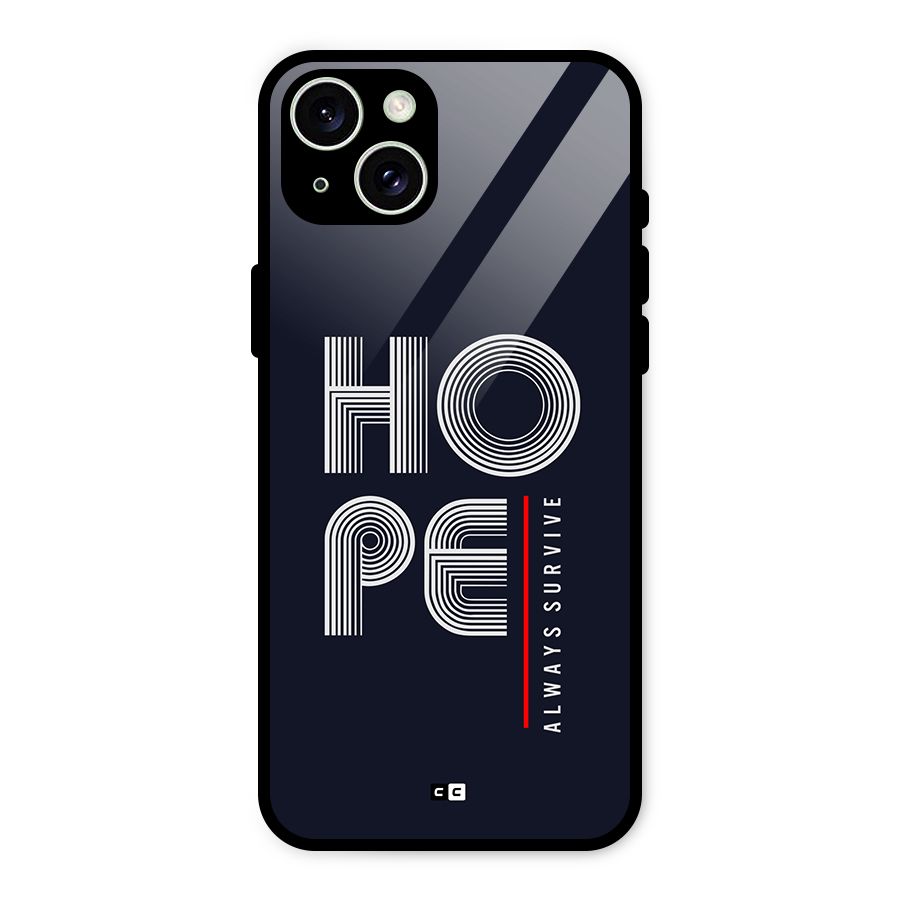 Hope Survives Glass Back Case for iPhone 15 Plus