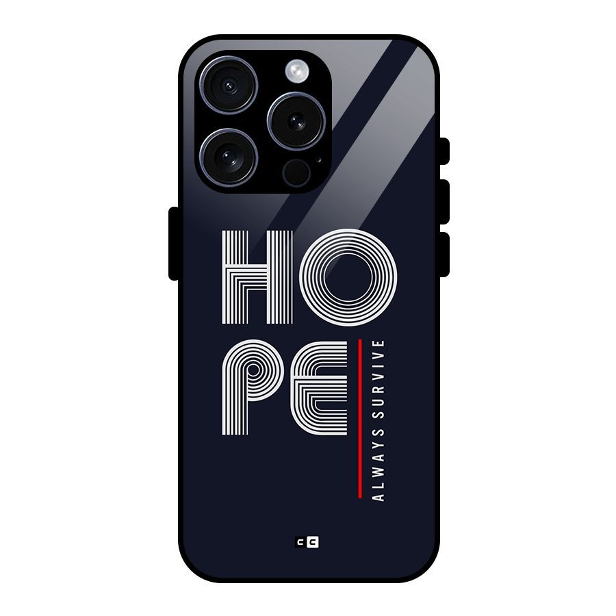 Hope Survives Glass Back Case for iPhone 15 Pro