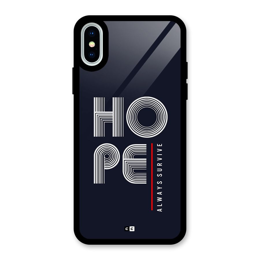 Hope Survives Glass Back Case for iPhone X